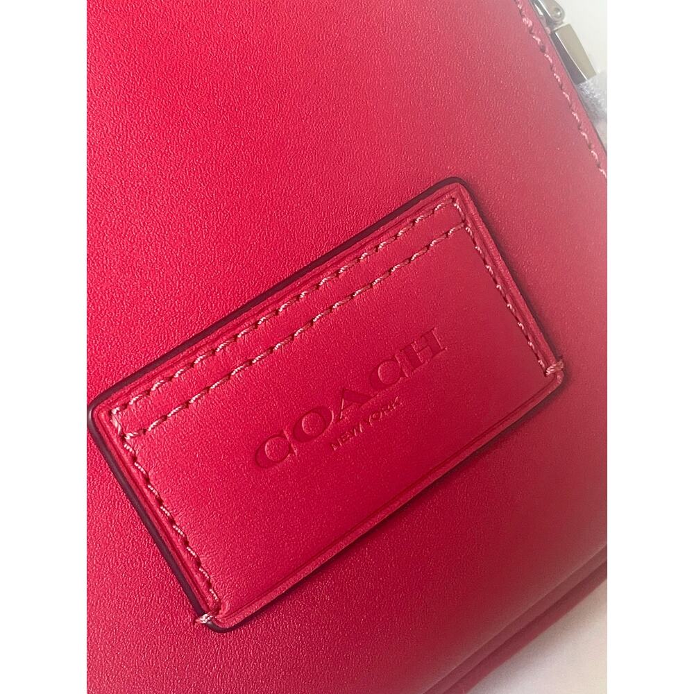 Coach Racer Sling Pack CU252 True Red Calf Leather Small Crossbody - Picture 9 of 10